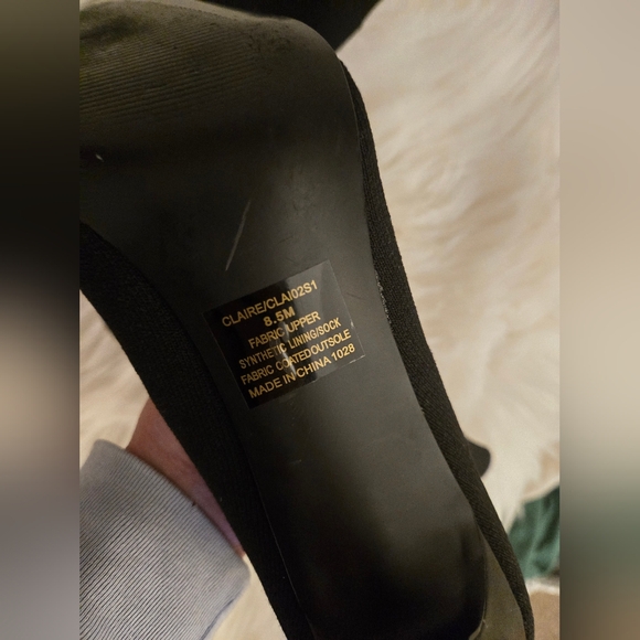 Steve Madden Claire Mesh Stilletto black boots | size 8.5 - Picture 6 of 10